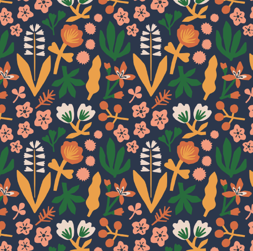 Myriam Van Neste - Cotton jersey - Pressed Florals - 85cm piece