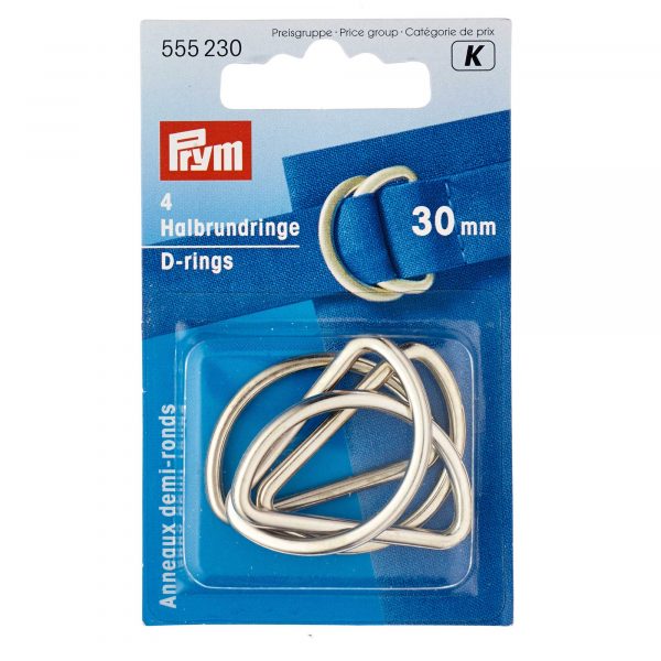 Prym 4 D-Rings 30mm - Silver