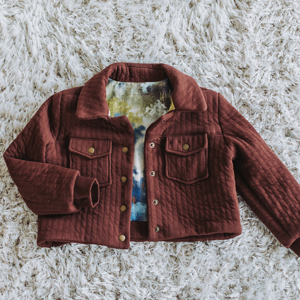 See You At Six - Quilted Knit - Rum Raisin Brown