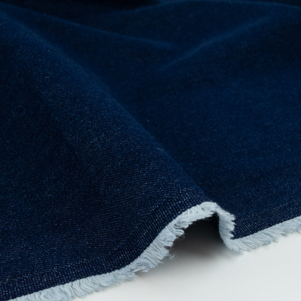 Color Indgio Washed Rigid 12oz Washed Denim - Dark Indigo – MaaiDesign Fabrics