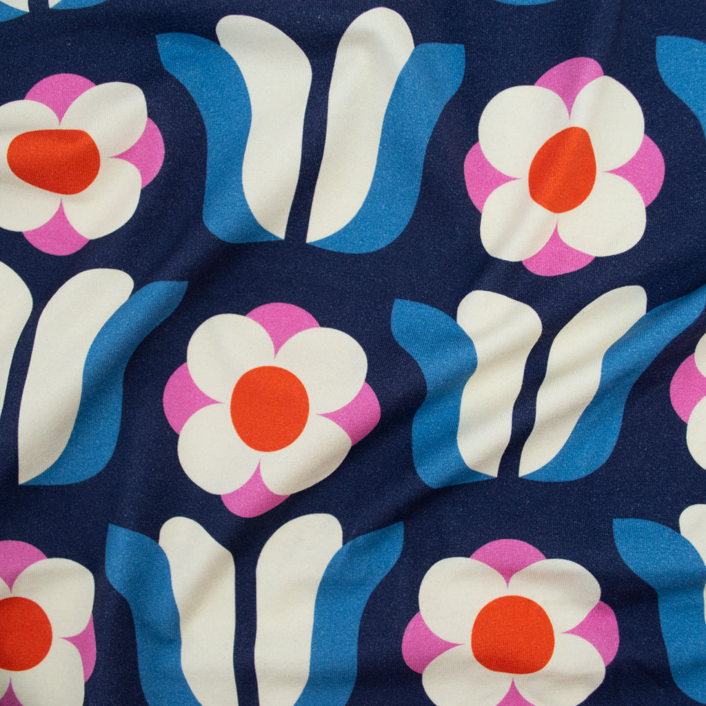 RouCouCou - Cotton Jersey - Retro Daisies