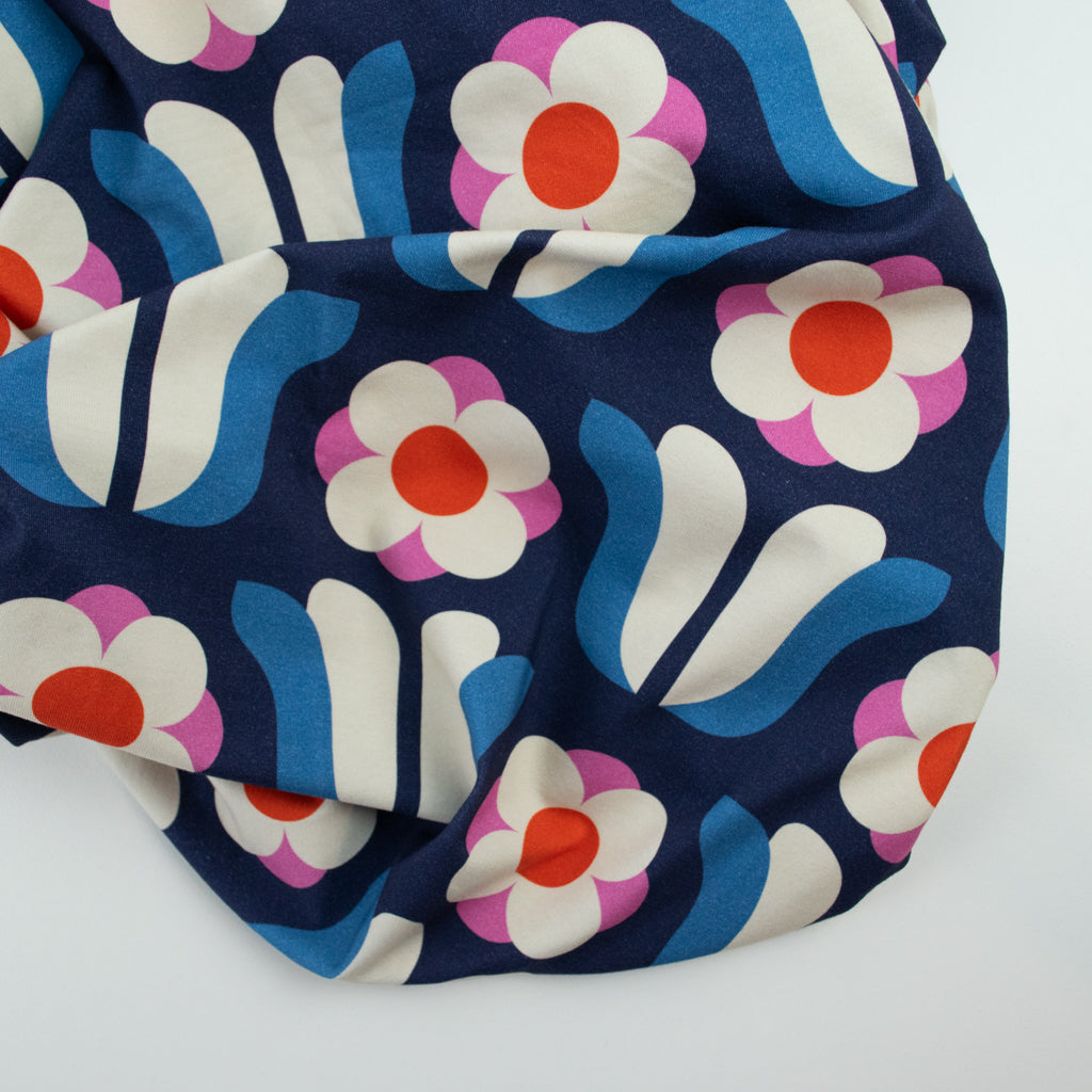 RouCouCou - Cotton Jersey - Retro Daisies