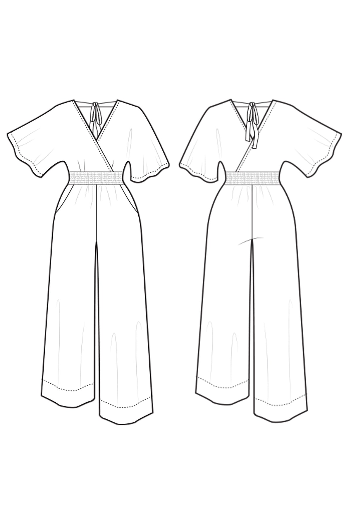 PDF Pattern - Rowena Jumpsuit & Pants | Victory Patterns – MaaiDesign ...