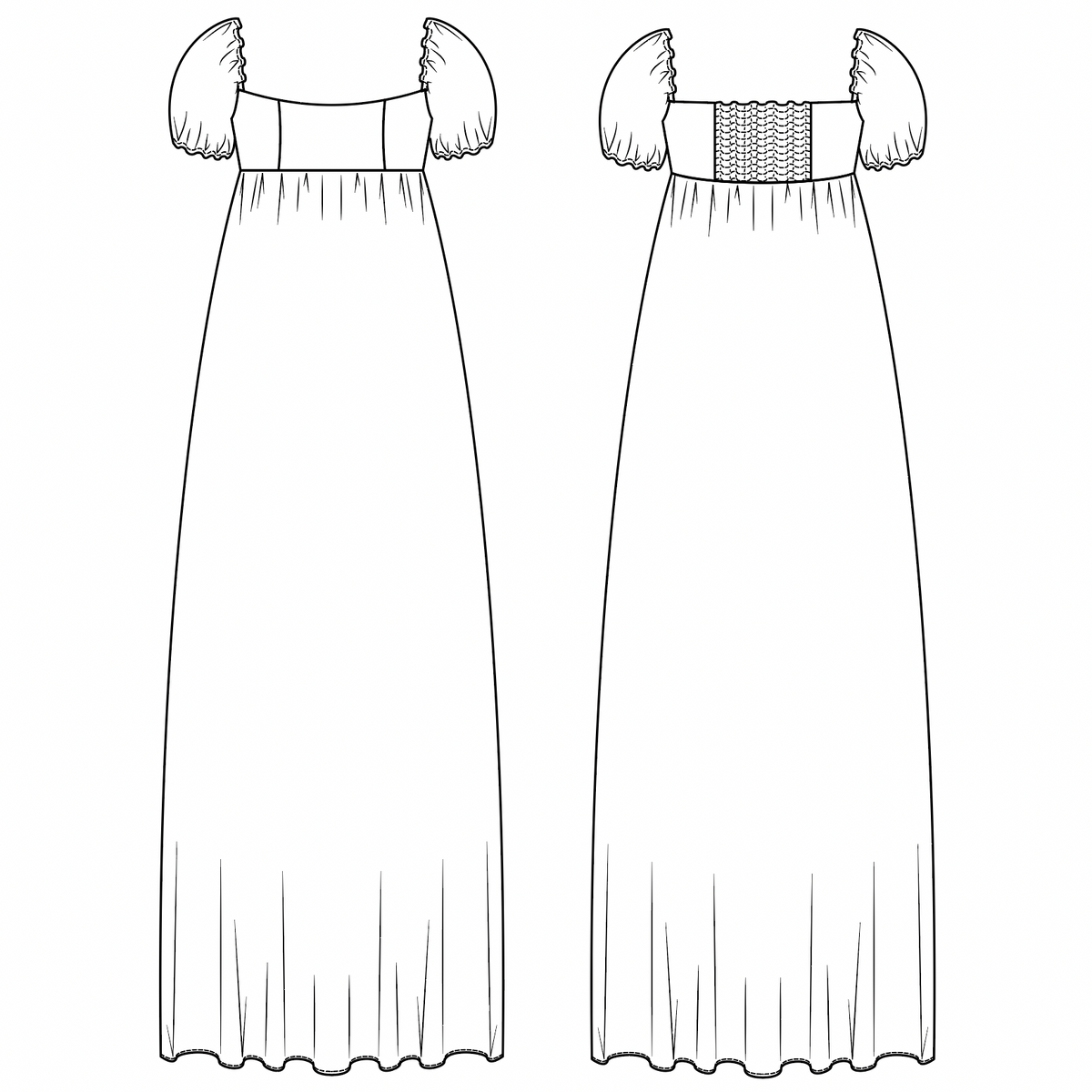 PDF Pattern - Daphne Maxi Dress | Sewing Patterns by Masin