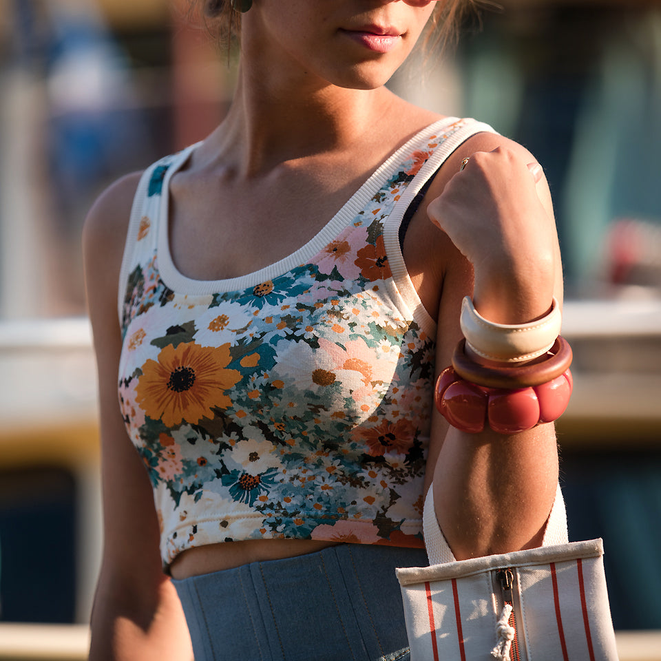 See You At Six - Flower Painting - French Terry