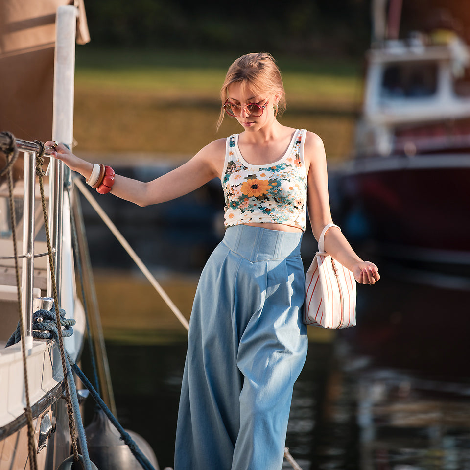 See You At Six - Flower Painting - French Terry