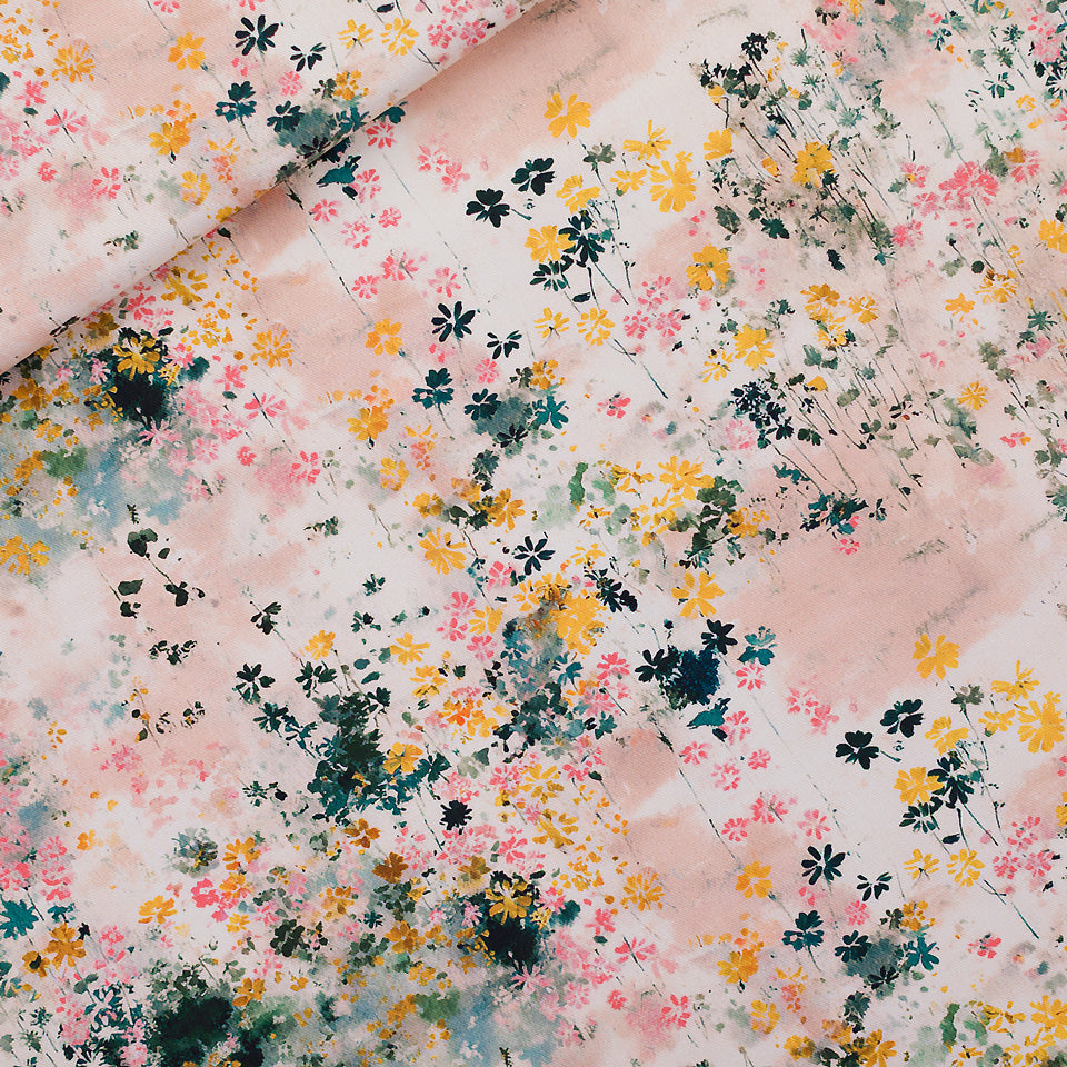 See You At Six - Garden Sky - Cotton Canvas - Gabardine Twill