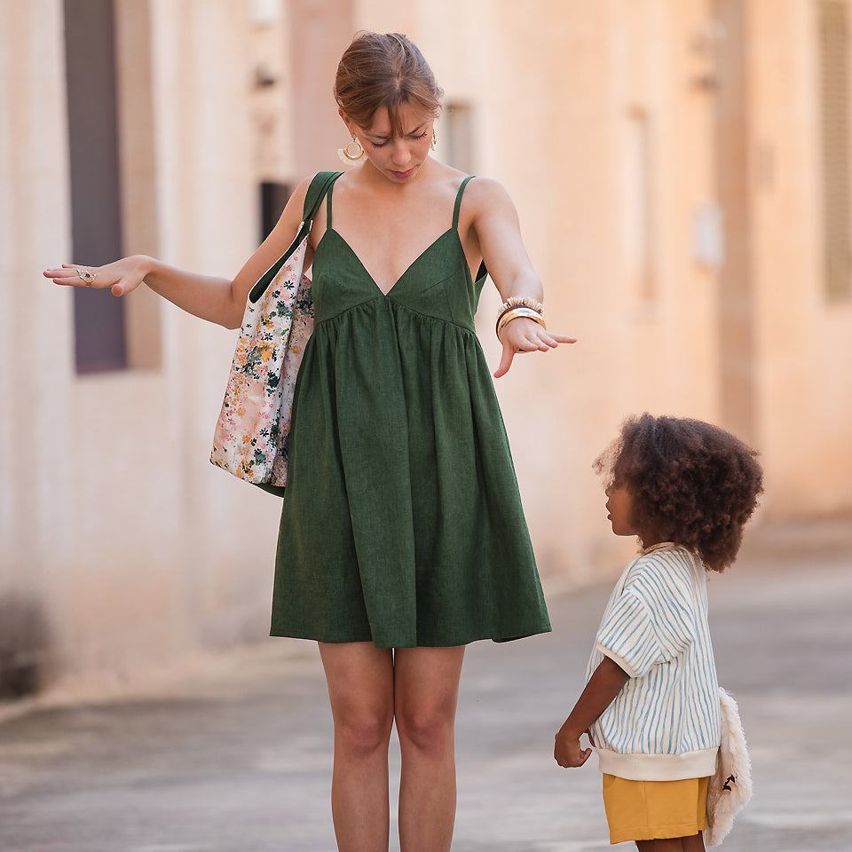 See You At Six - Garden Sky - Cotton Canvas - Gabardine Twill