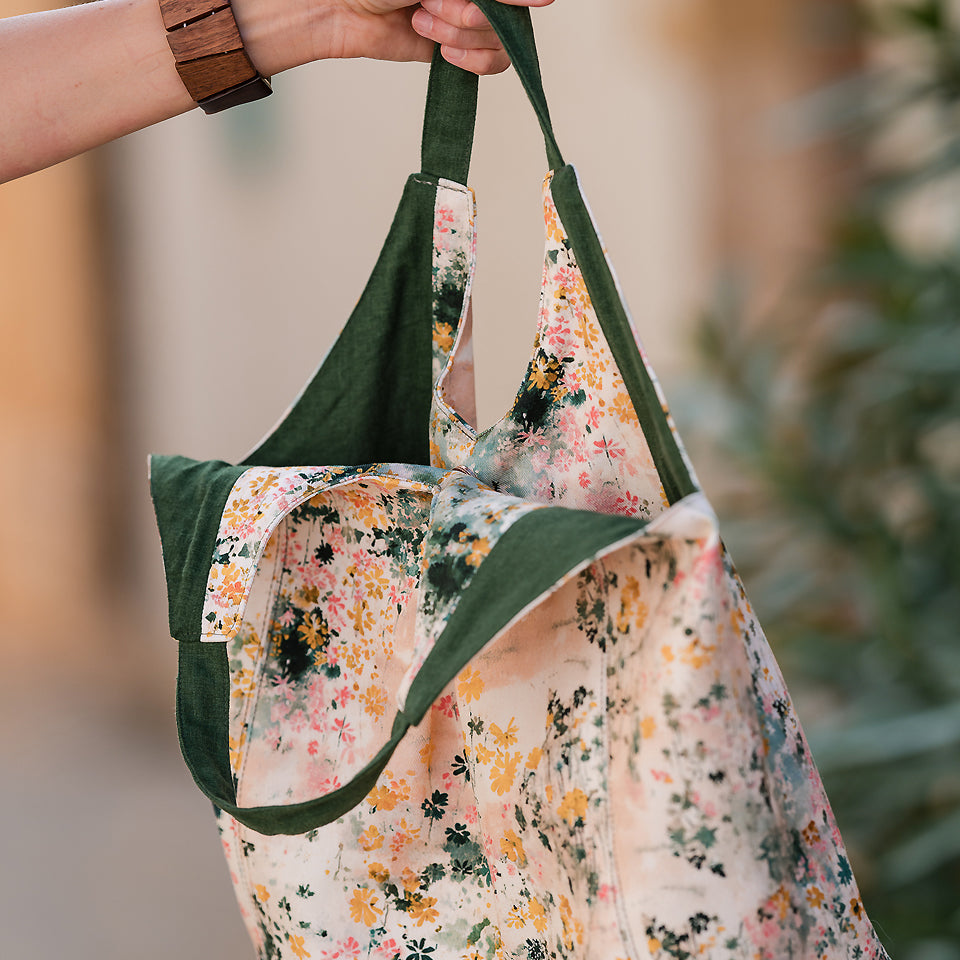 See You At Six - Garden Sky - Cotton Canvas - Gabardine Twill