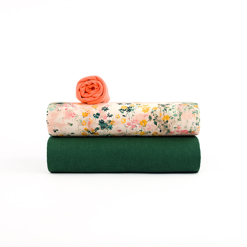See You At Six - Garden Sky - Cotton Canvas - Gabardine Twill