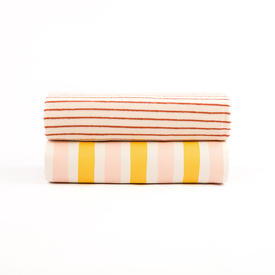 See You At Six - Horizontals- Sponge Terry Cloth - Papyrus Crème