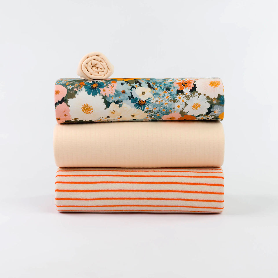 See You At Six - Horizontals N - Sponge Terry Cloth - Whisper Beige
