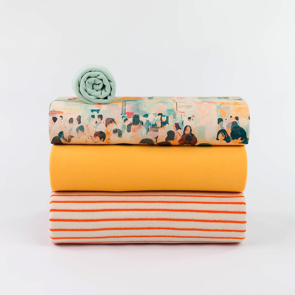 See You At Six - Horizontals N - Sponge Terry Cloth - Whisper Beige