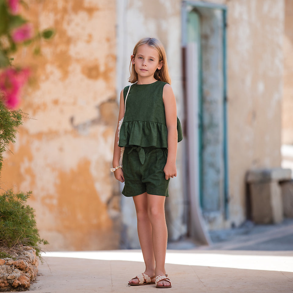 See You At Six - Linen Viscose Blend - Greener Pastures