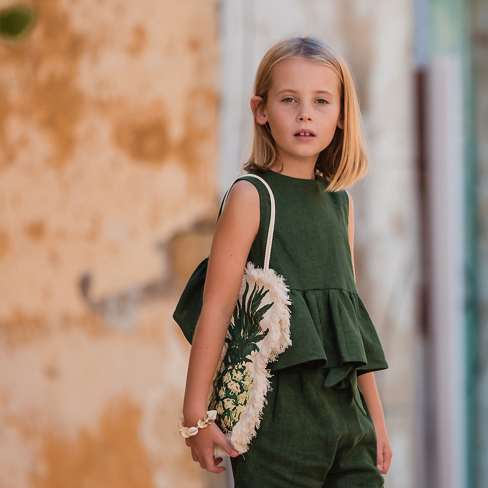 See You At Six - Linen Viscose Blend - Greener Pastures
