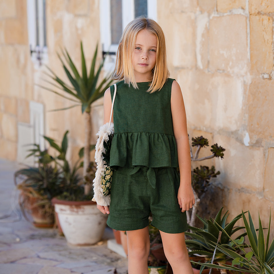 See You At Six - Linen Viscose Blend - Greener Pastures