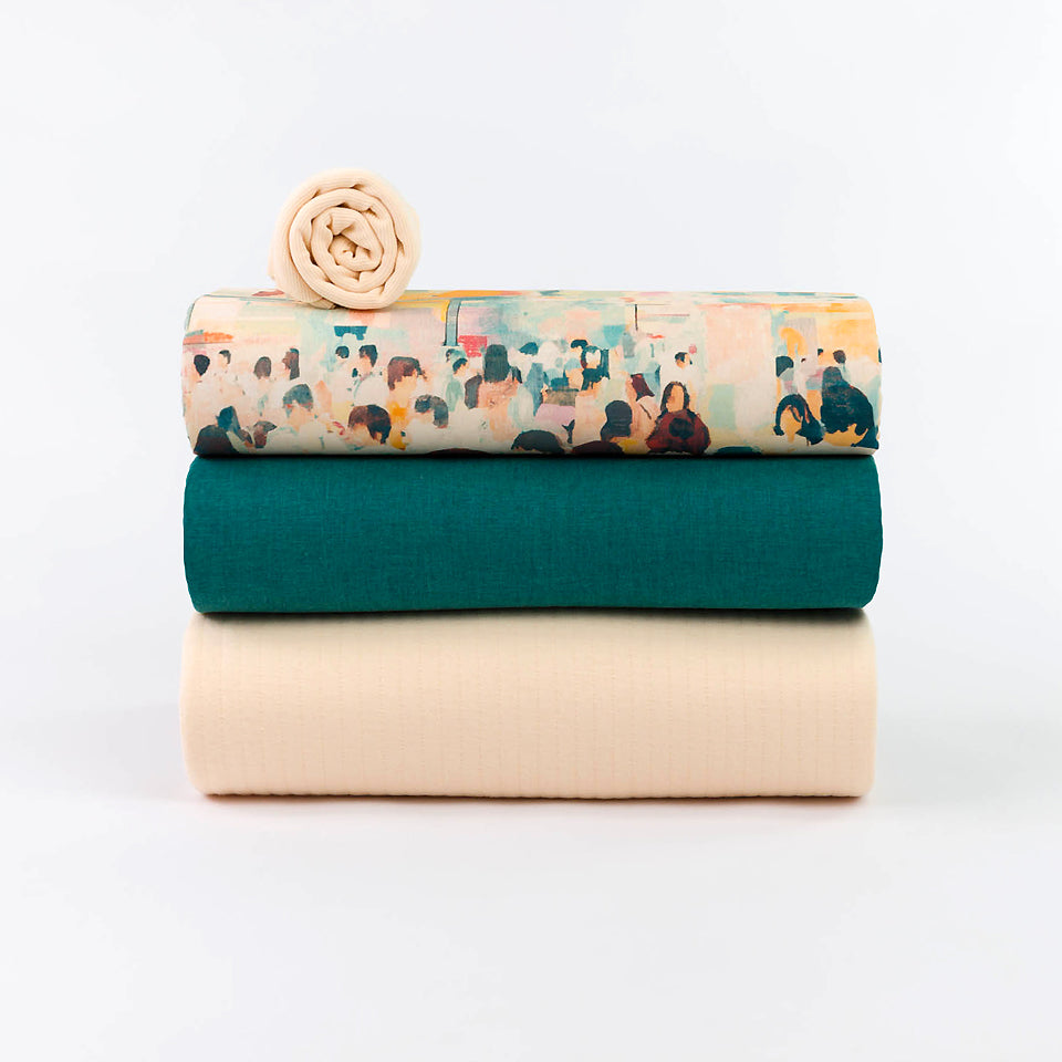 See You At Six - Linen Viscose Blend - Teal Green