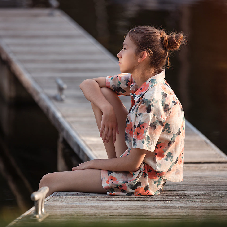 See You At Six - Linen Viscose Blend - Misty Rose