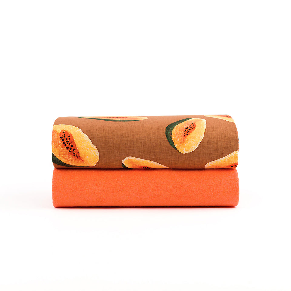 See You At Six - Papayas - Linen Viscose Blend - Glazed Ginger Brown