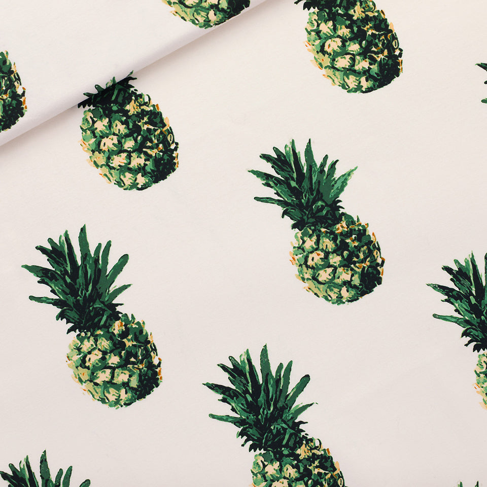 See You At Six - Pineapple - French Terry - Papyrus Crème