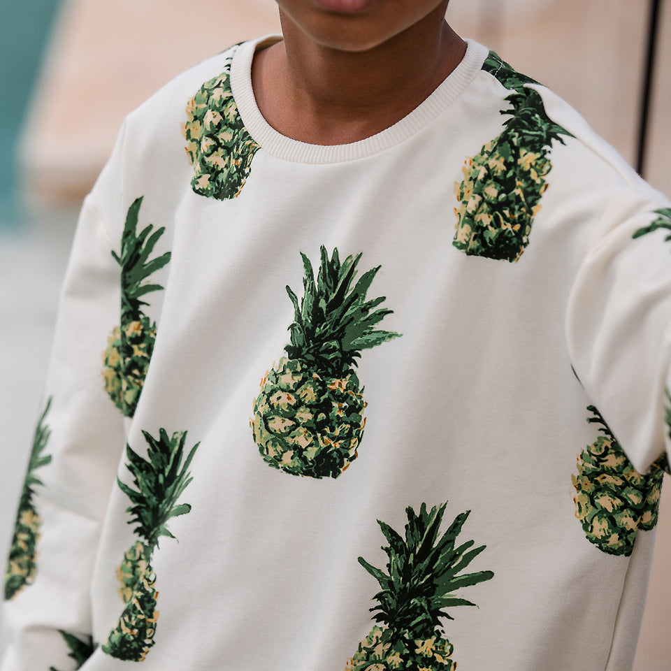 See You At Six - Pineapple - French Terry - Papyrus Crème