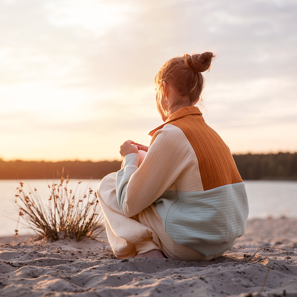 See You At Six - Quilted Knit - Autumn Maple Orange