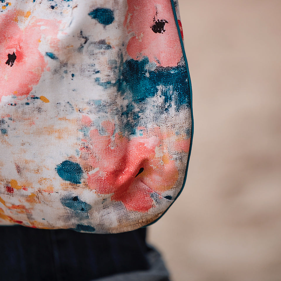 See You At Six - Roses on Canvas - Cotton Canvas Gabardine Twill