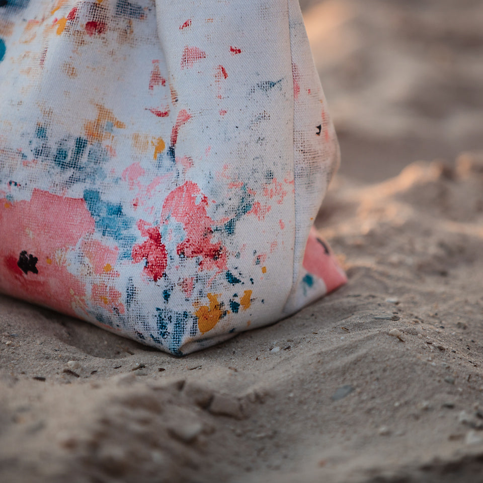 See You At Six - Roses on Canvas - Cotton Canvas Gabardine Twill