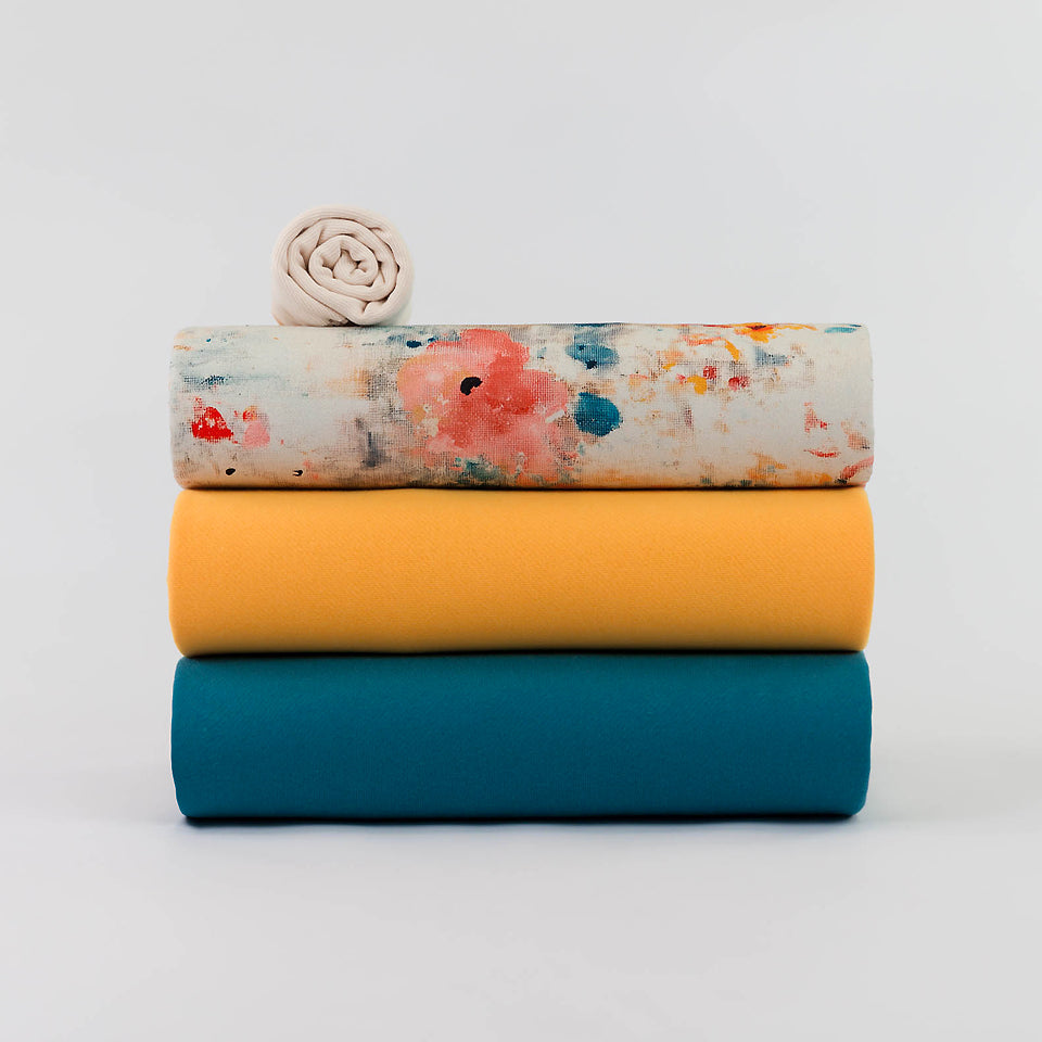 See You At Six - Roses on Canvas - Linen Viscose Blend