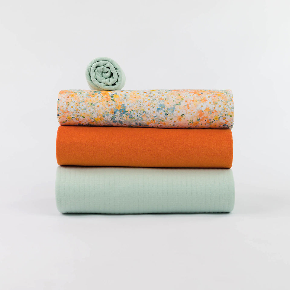 See You At Six - Sponge Terry Cloth - Autumn Maple Orange - 70cm piece
