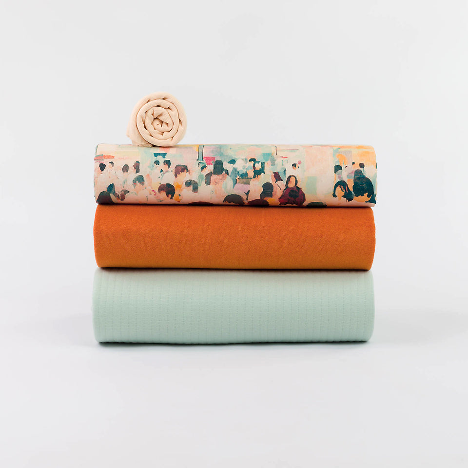 See You At Six - Sponge Terry Cloth - Autumn Maple Orange - 70cm piece