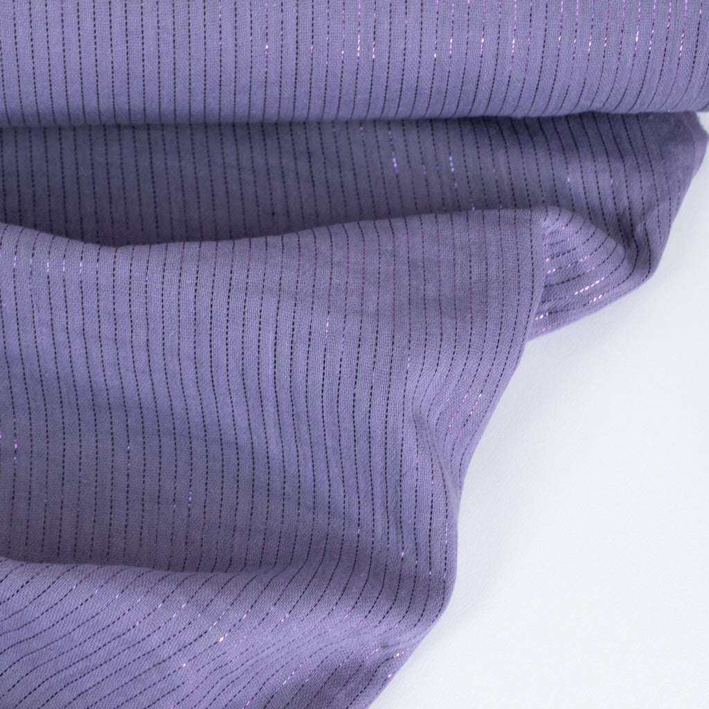 Sparkly Cotton Double Gauze - Lilac
