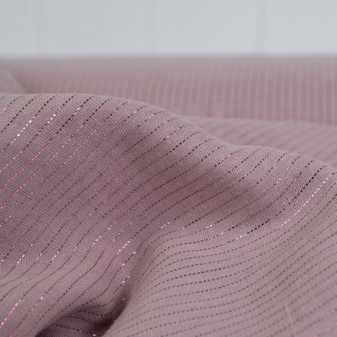Sparkly Cotton Double Gauze - Old Rose