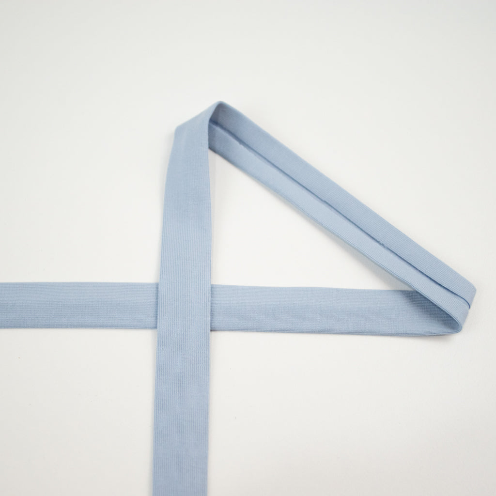 Bias Binding - Stretch Cotton Jersey - Dusty Blue