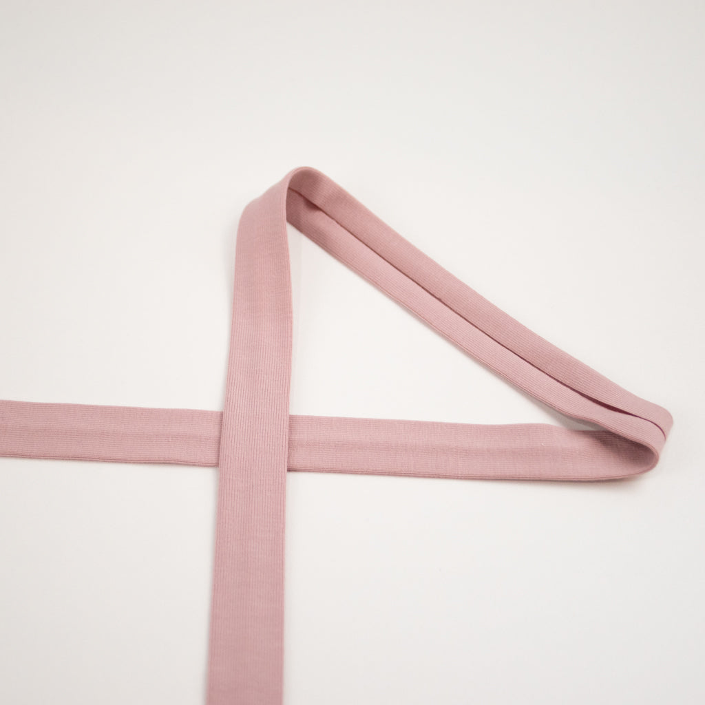 Bias Binding - Stretch Cotton Jersey - Dusty Pink