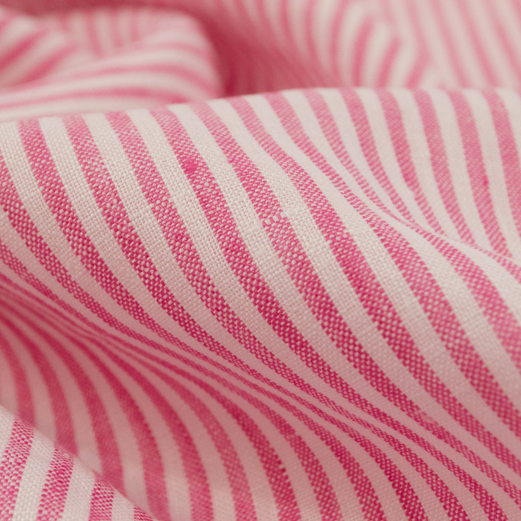 Linen - Bright Pink Stripe
