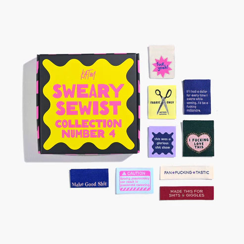 The Sweary Sewist #4 Label Box Set - 9 Woven Labels