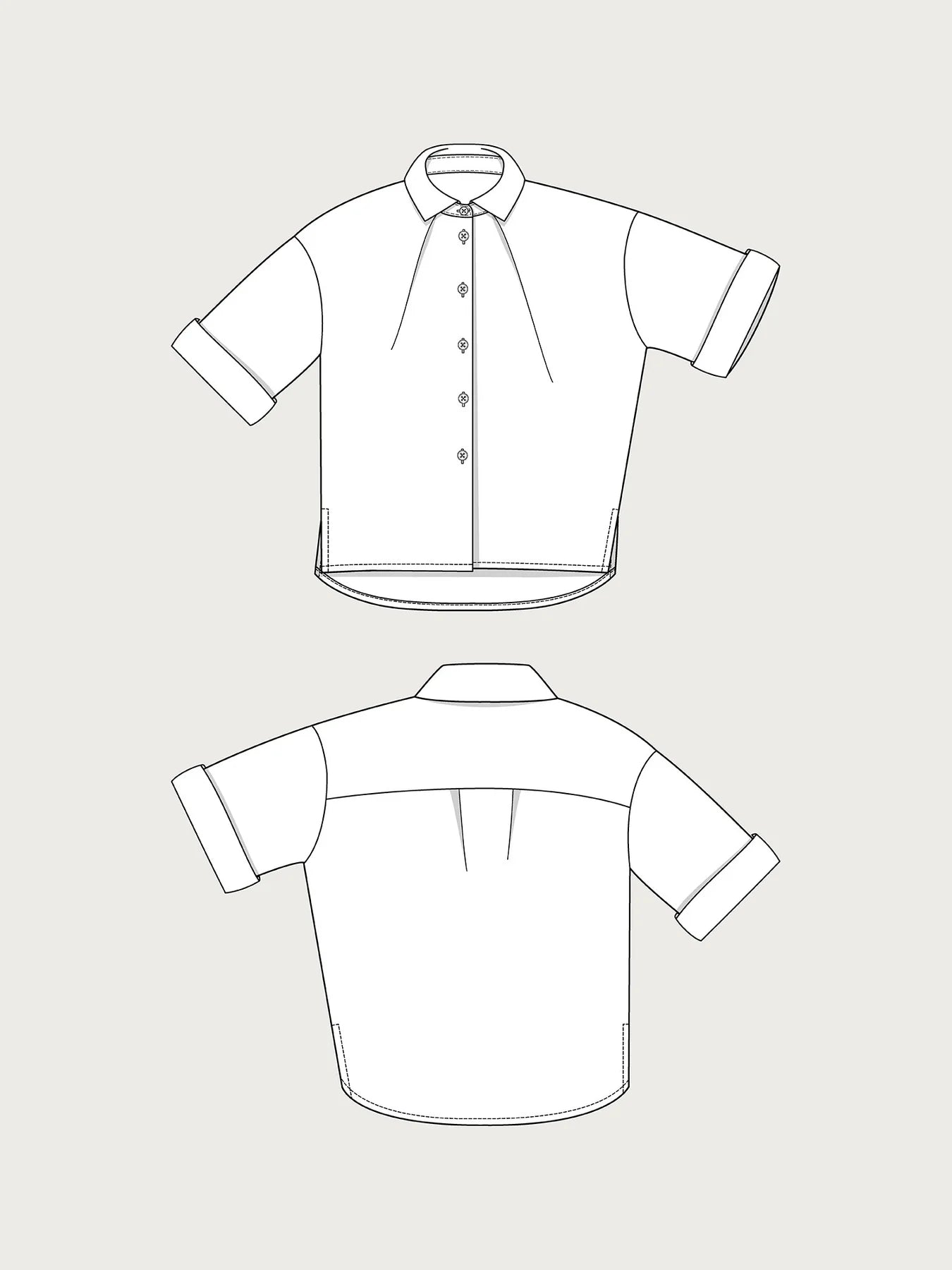 Front Pleat Shirt - Sewing Pattern | The Assembly Line