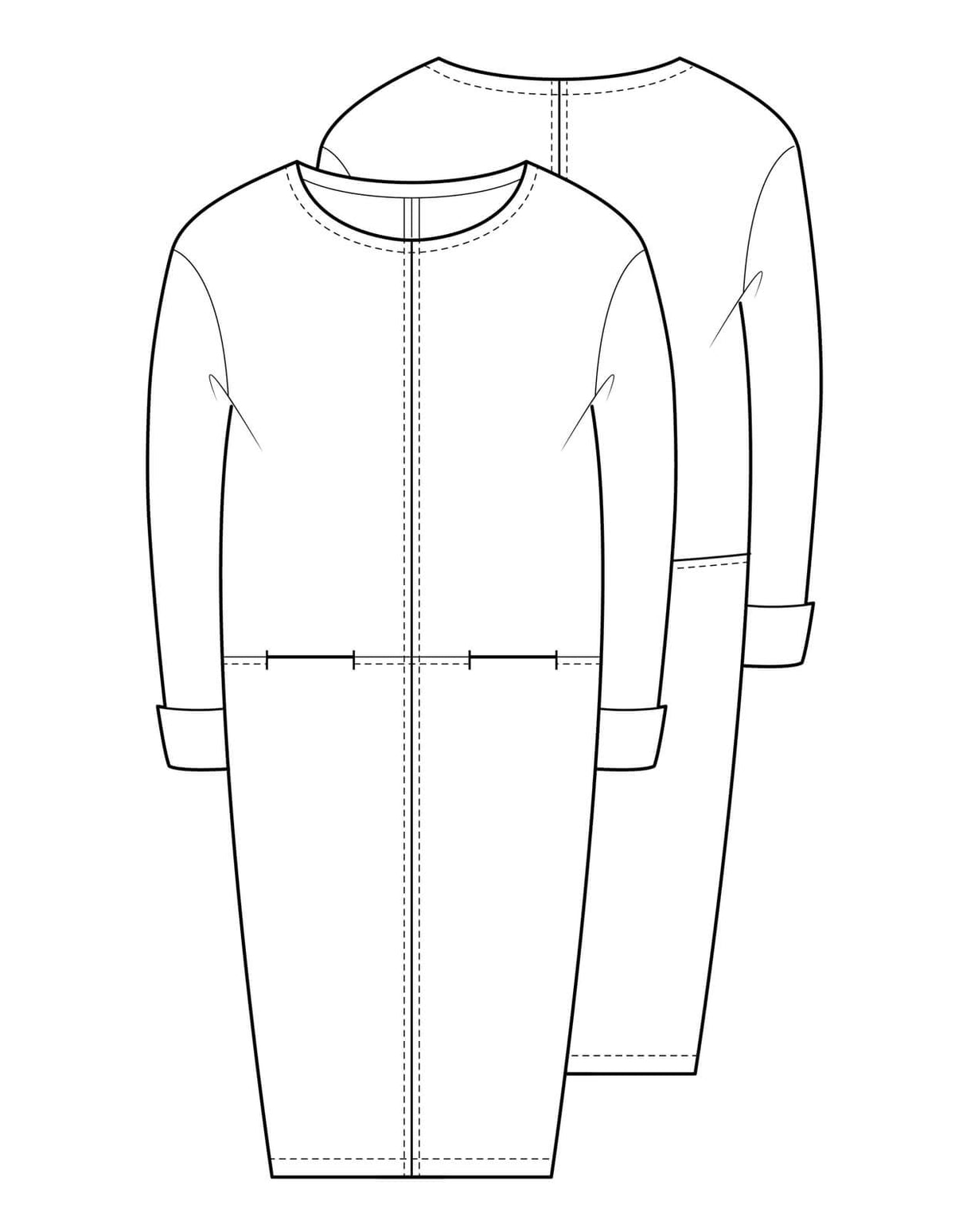 PDF Pattern - Seam Detail Dress | The Makers Atelier