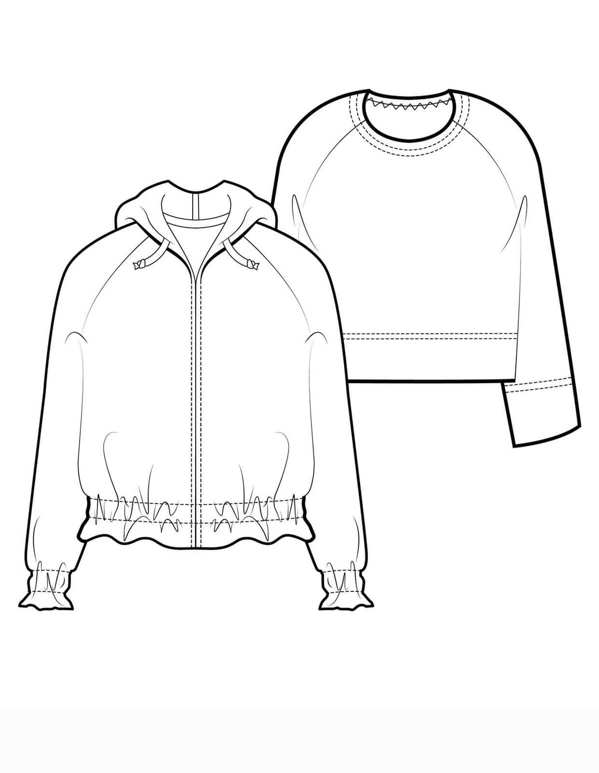 PDF Pattern - Two Contemporary Sweatshirts | The Makers Atelier