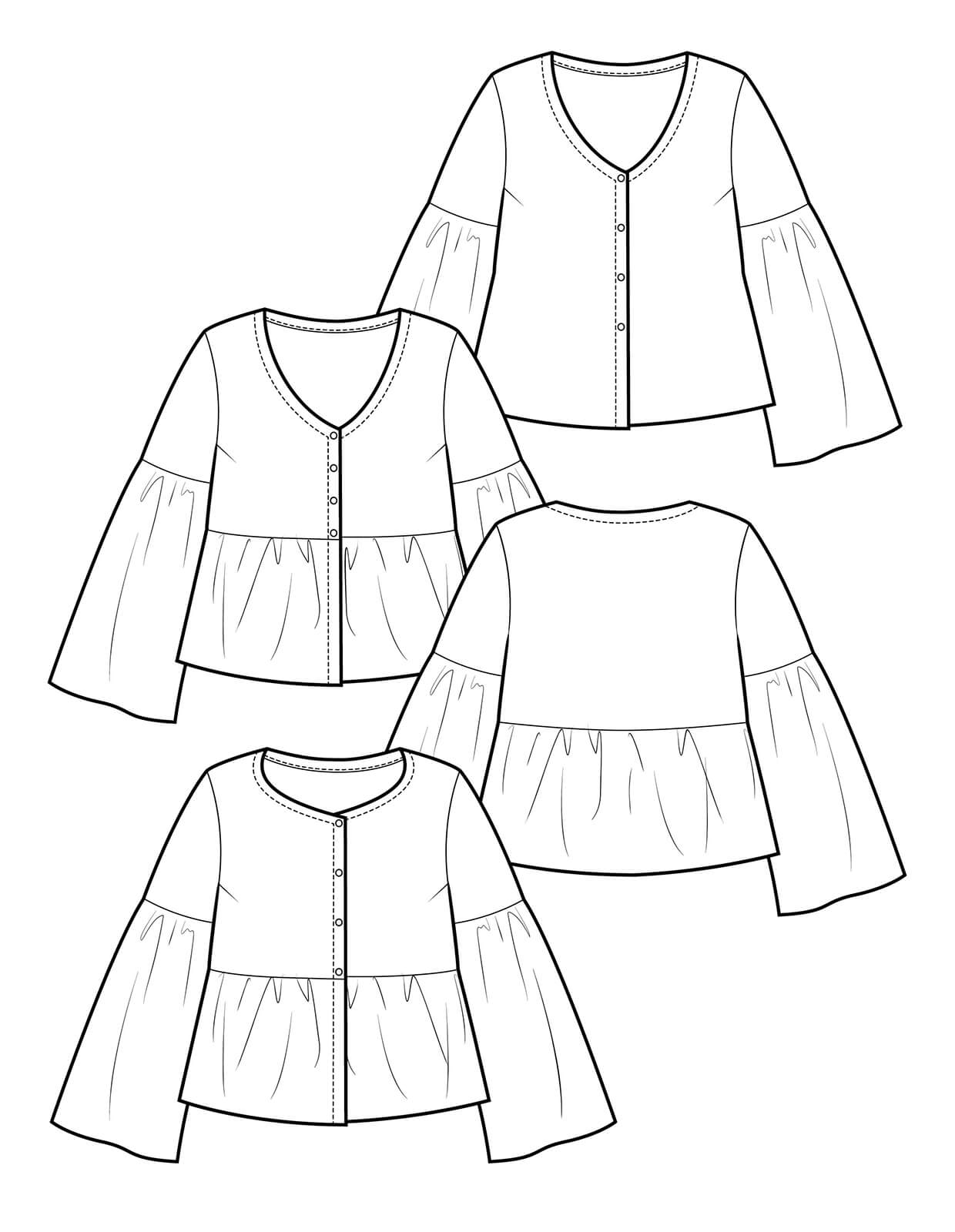 PDF Pattern - Tiered Blouse | The Makers Atelier