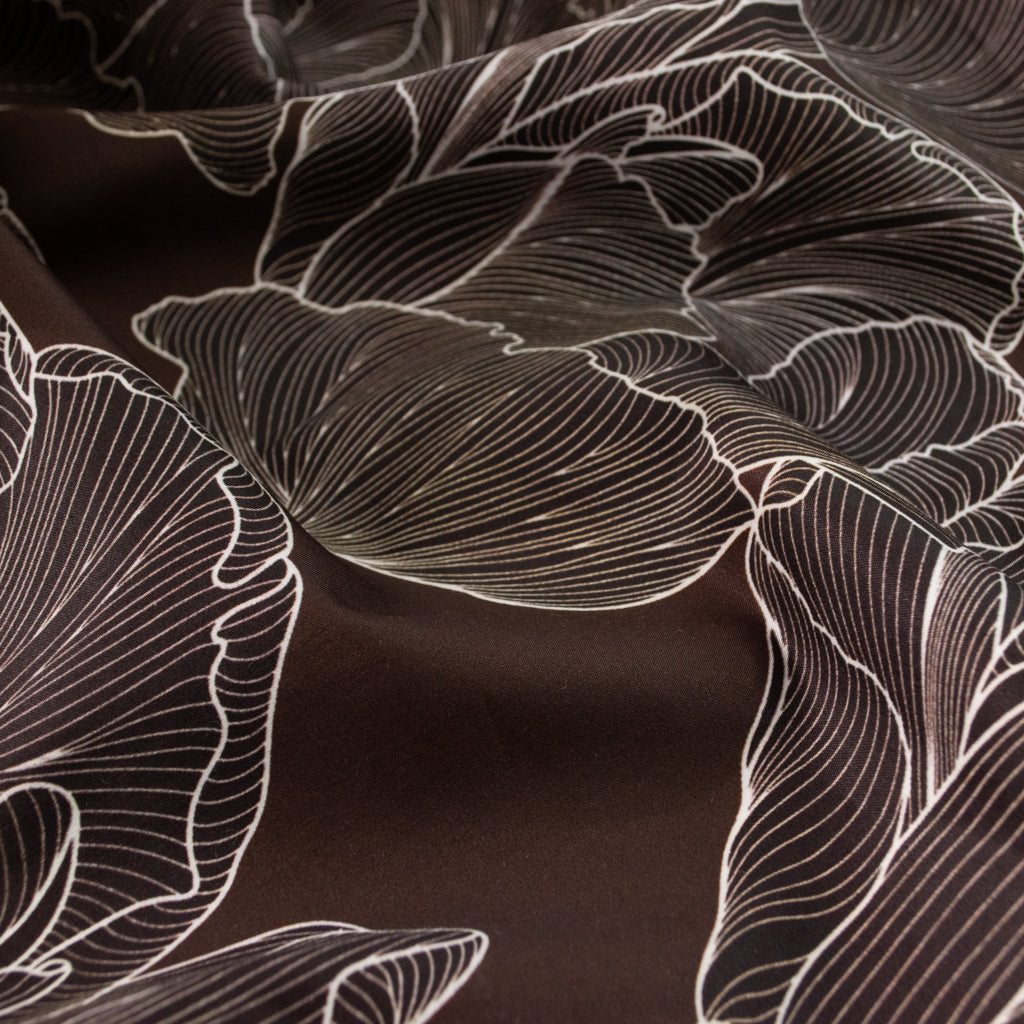 Johanna Ralph | Tulips Chocolate Brown | Cotton Sateen