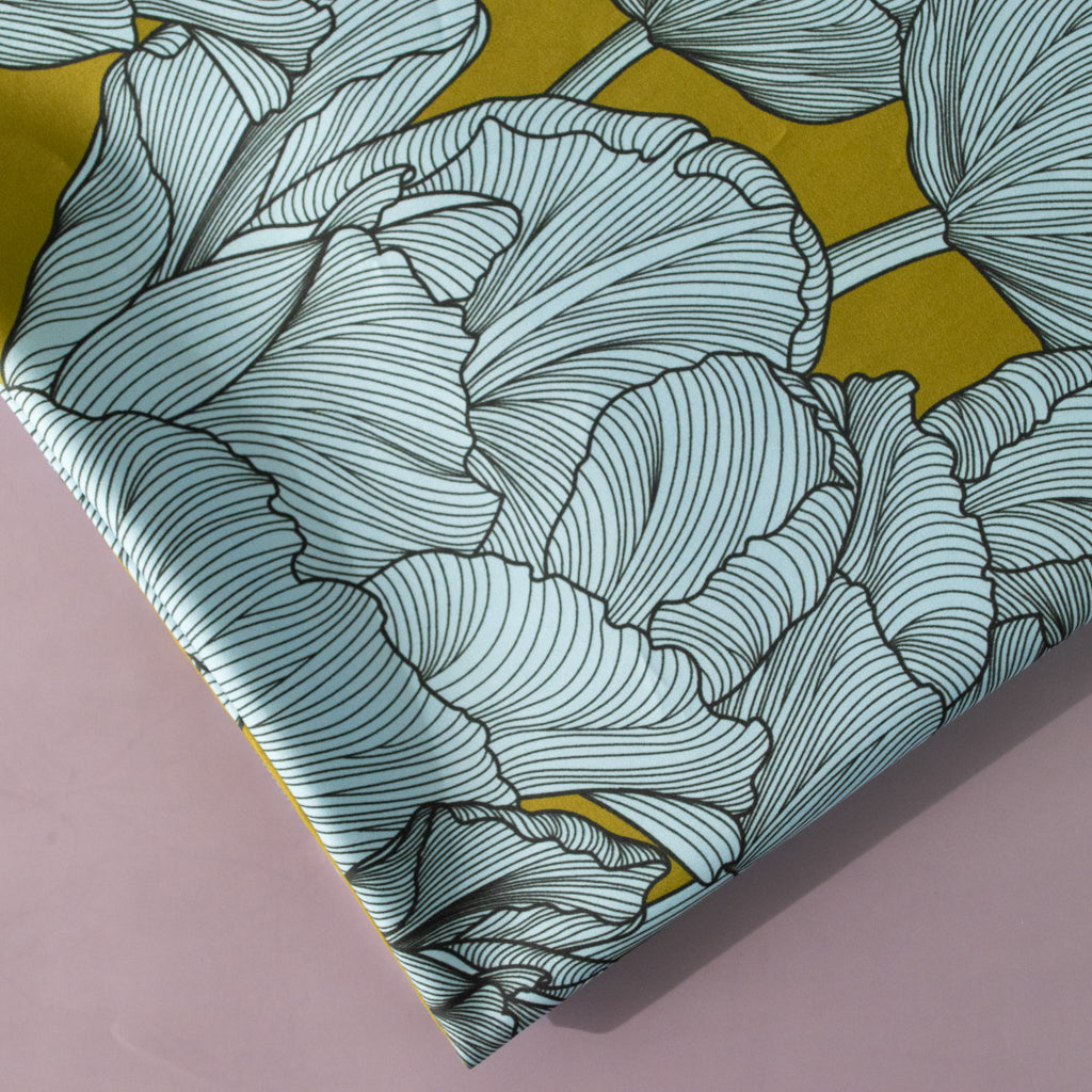 Johanna Ralph | Tulips Dark Chartreuse | Cotton Sateen