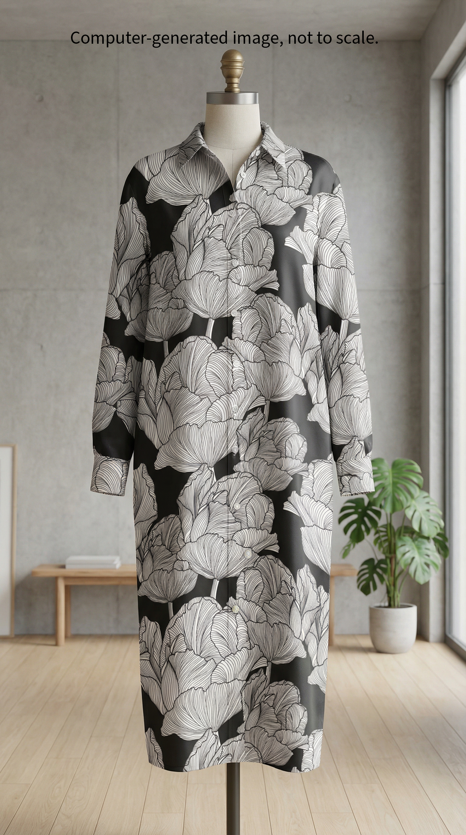Johanna Ralph | Tulips Anthracite | Cotton Sateen