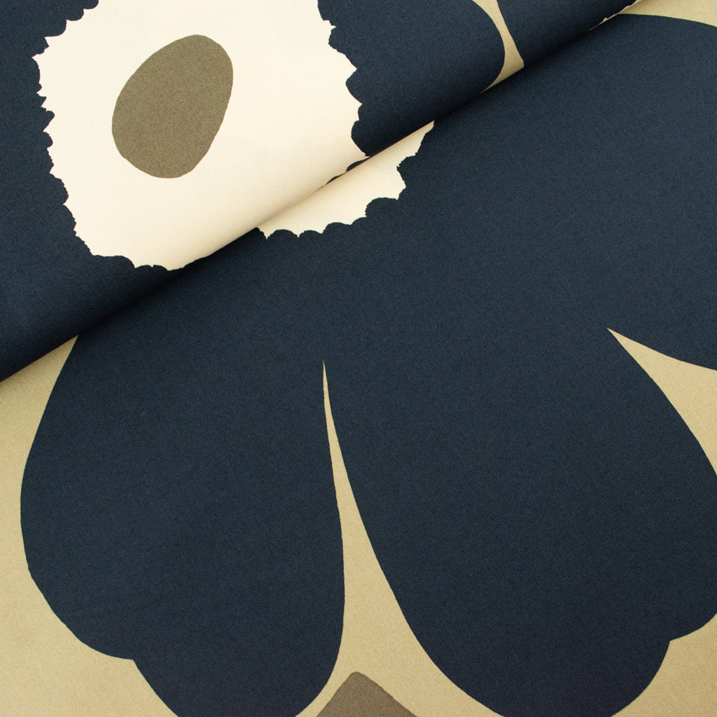 Marimekko - Unikko - Organic Cotton -  Elmwood &amp; Blueberry