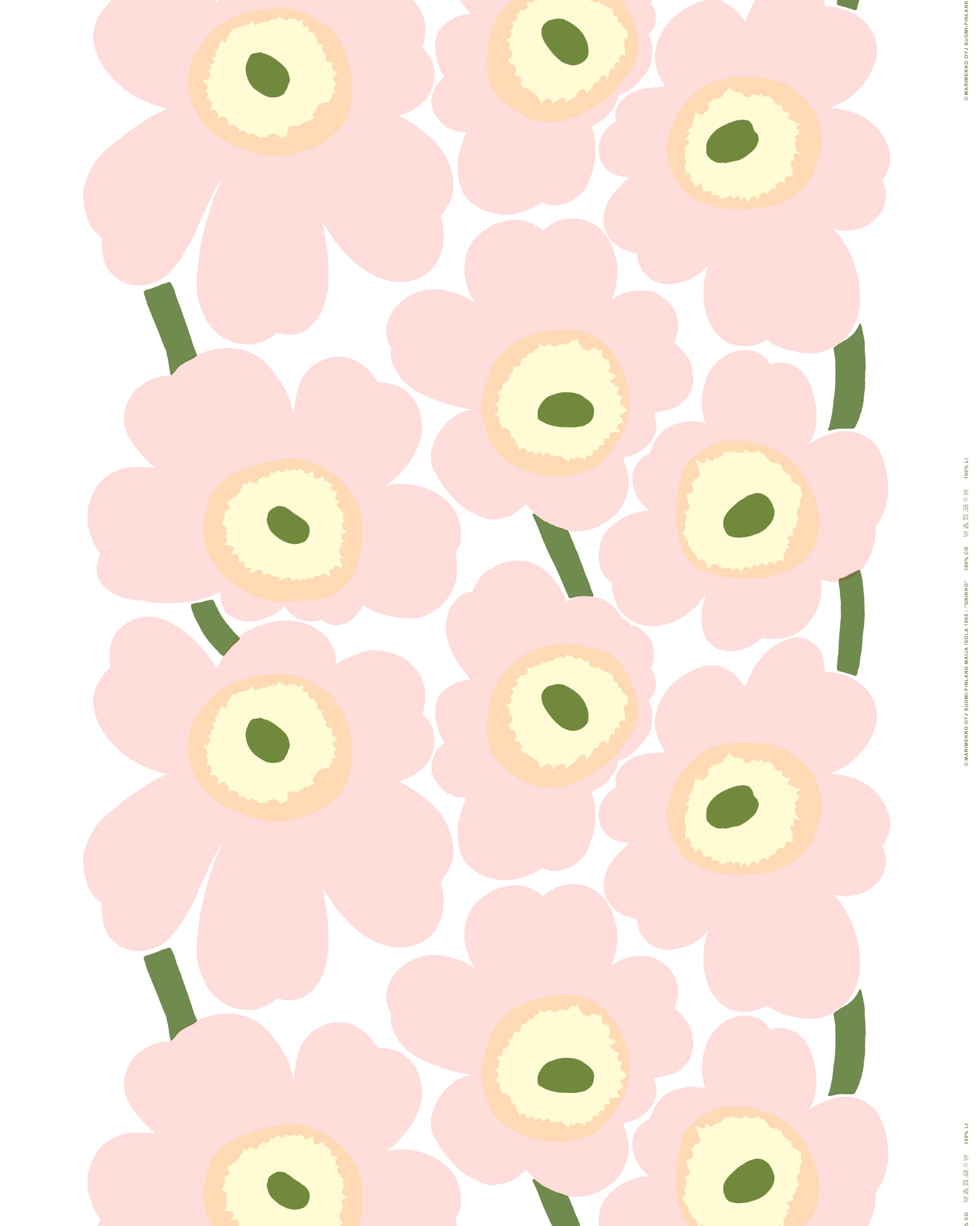 Marimekko - Unikko - Organic Heavyweight Sateen - Light Pink