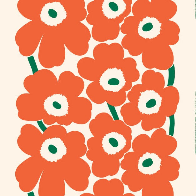 Marimekko - LIMITED EDITION - Unikko 60th Anniversary pattern - Sateen - Orange