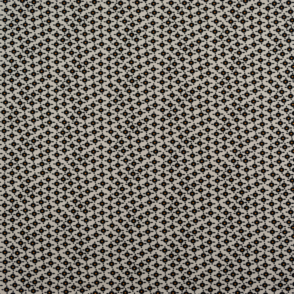 Viscose Stretch Twill - Dots - Black