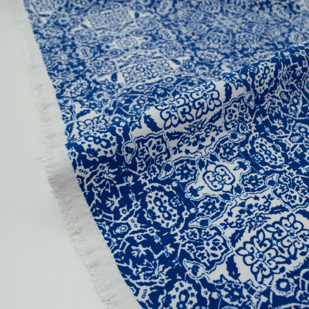 Viscose Stretch Twill - Fine China - Blue