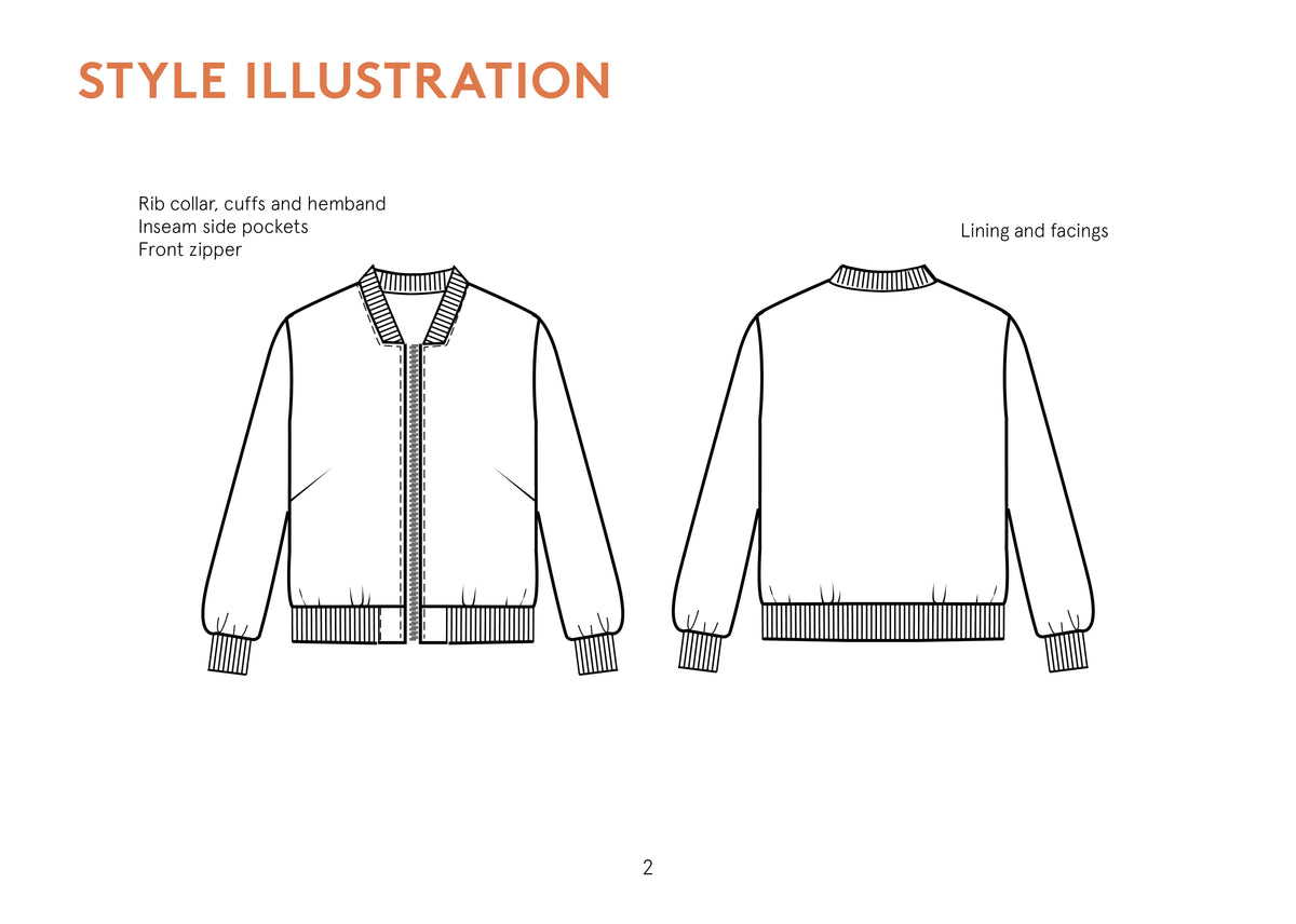 Amelia Bomber - Sewing Pattern | Wardrobe By Me
